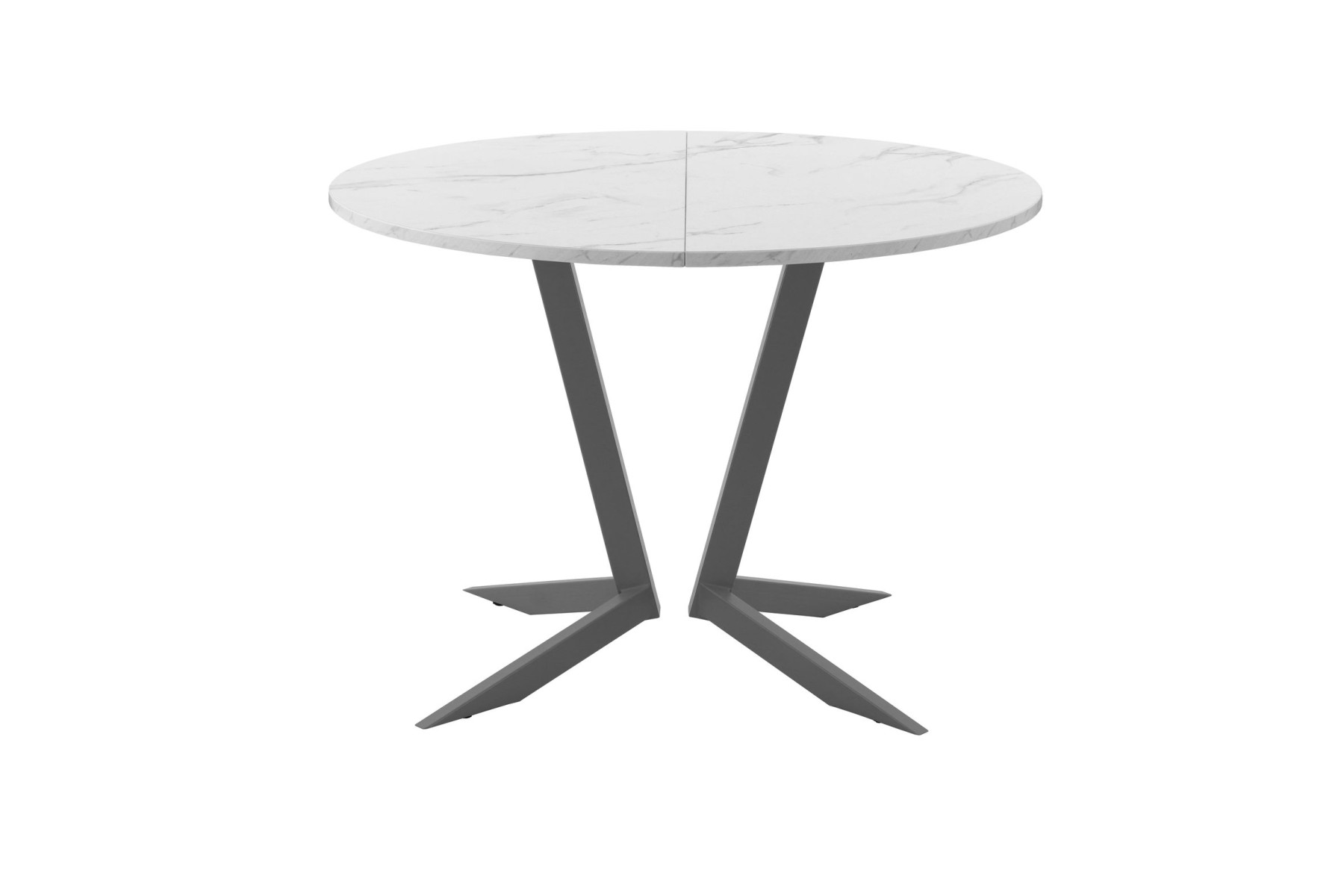 Обеденный стол AMC Elite (серии SLIM) / E19(800) D1 (графит/Мрамор Кристалл)