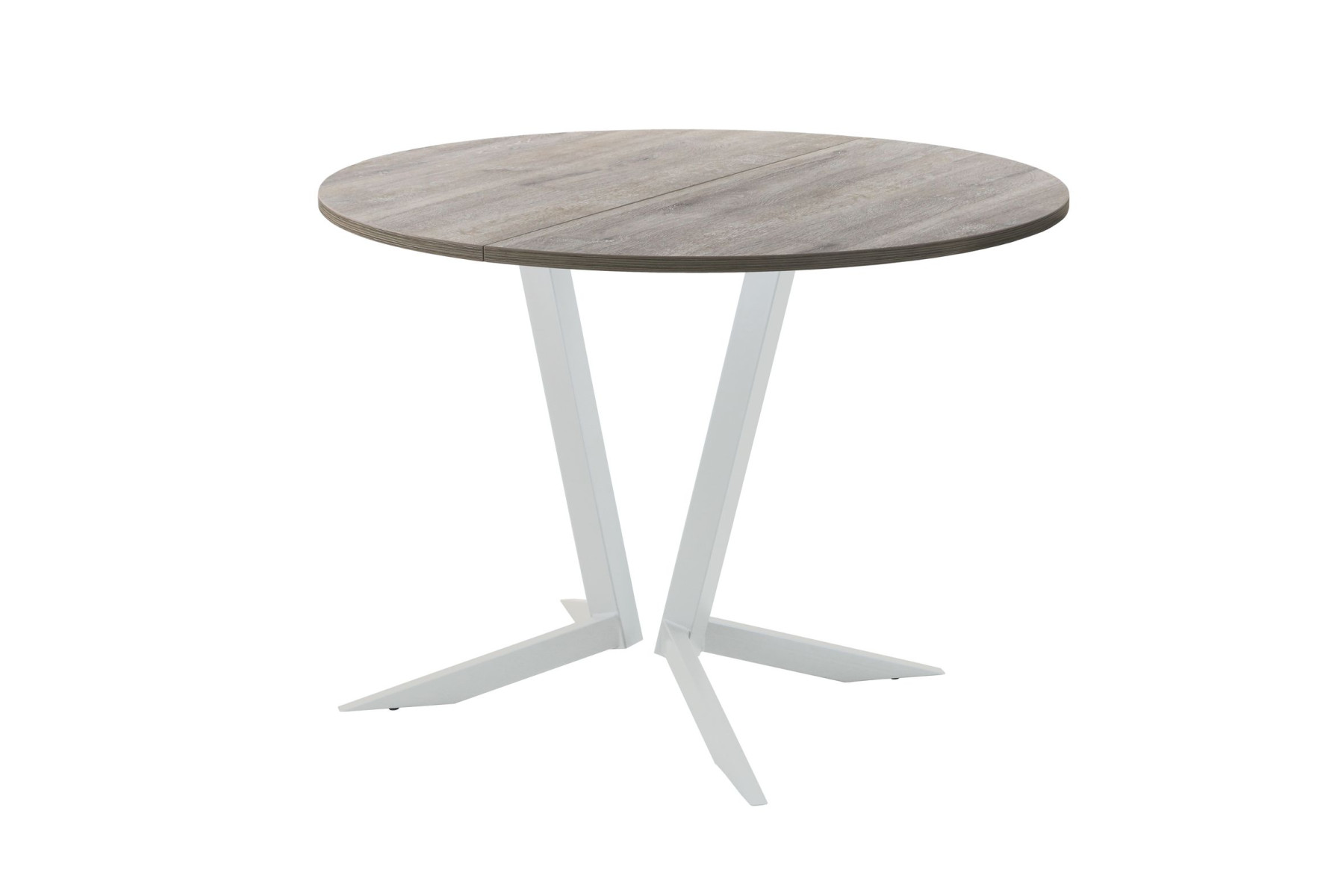 Обеденный стол AMC Elite (серии SLIM) / E19(800) D1 (серебро/Дуб Уайт-Ривер песочно-бежевый)