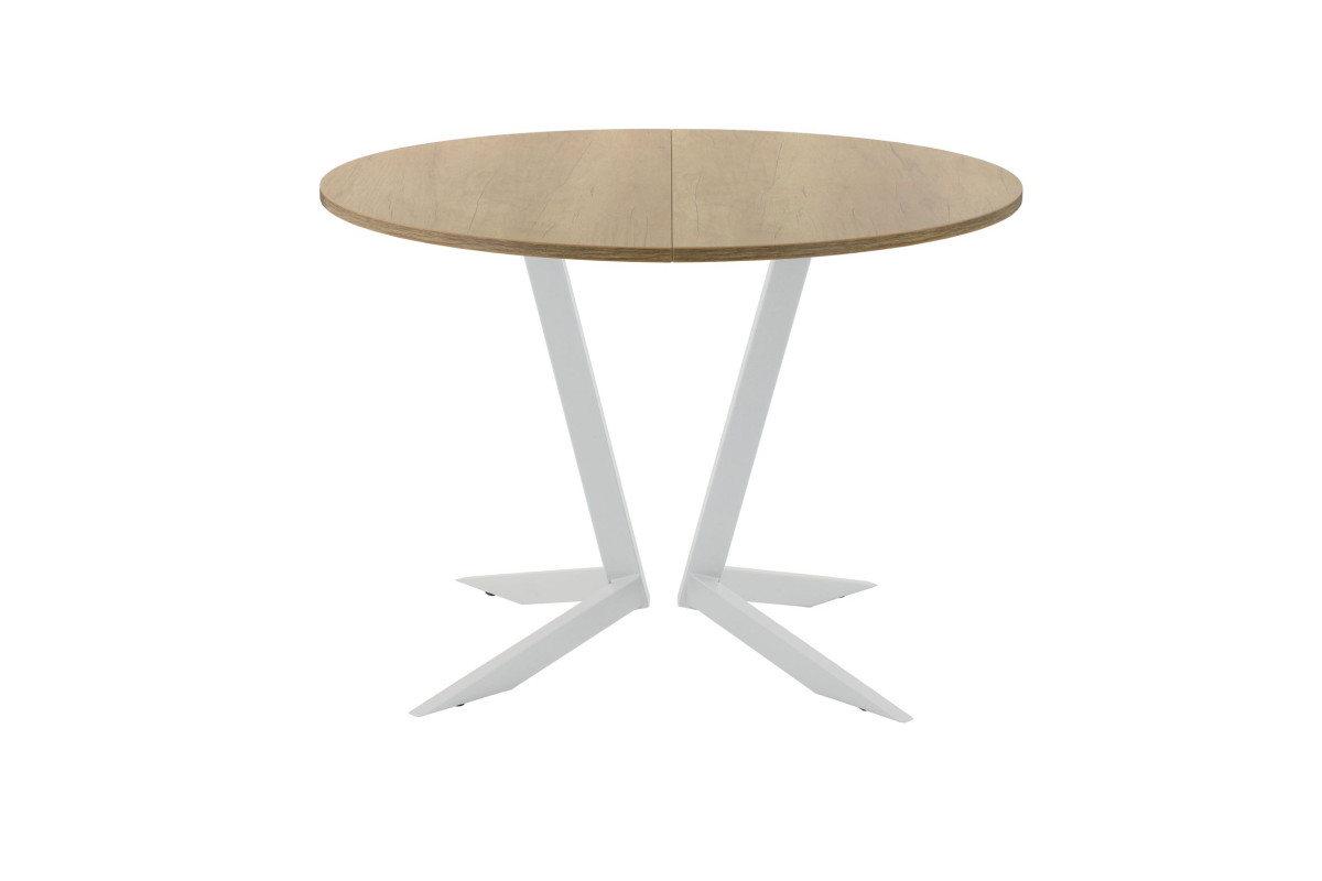 Обеденный стол AMC Elite (серии SLIM) / E19(900) D1 (серебро/Дуб Небраска Натуральный)