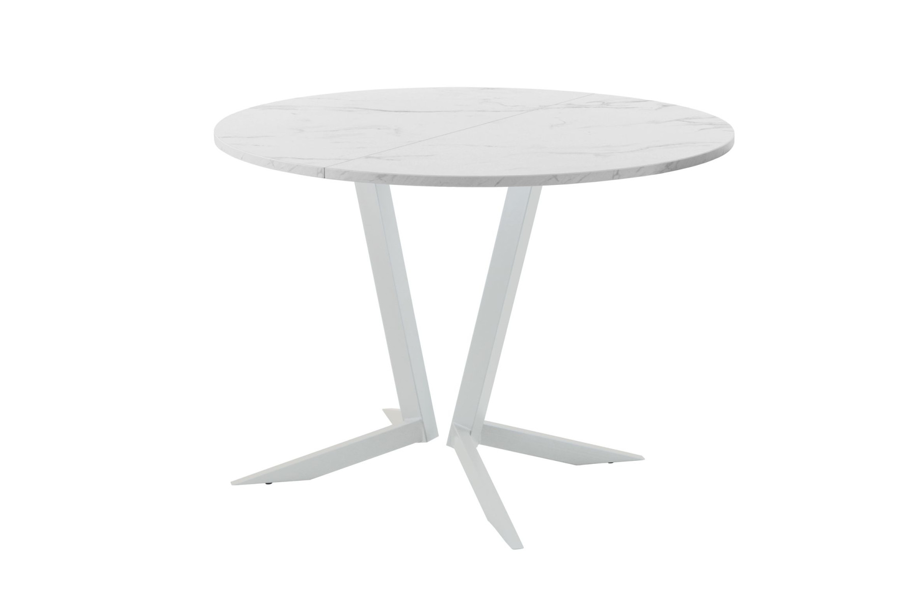 Обеденный стол AMC Elite (серии SLIM) / E19(800) D1 (серебро/Мрамор Кристалл)