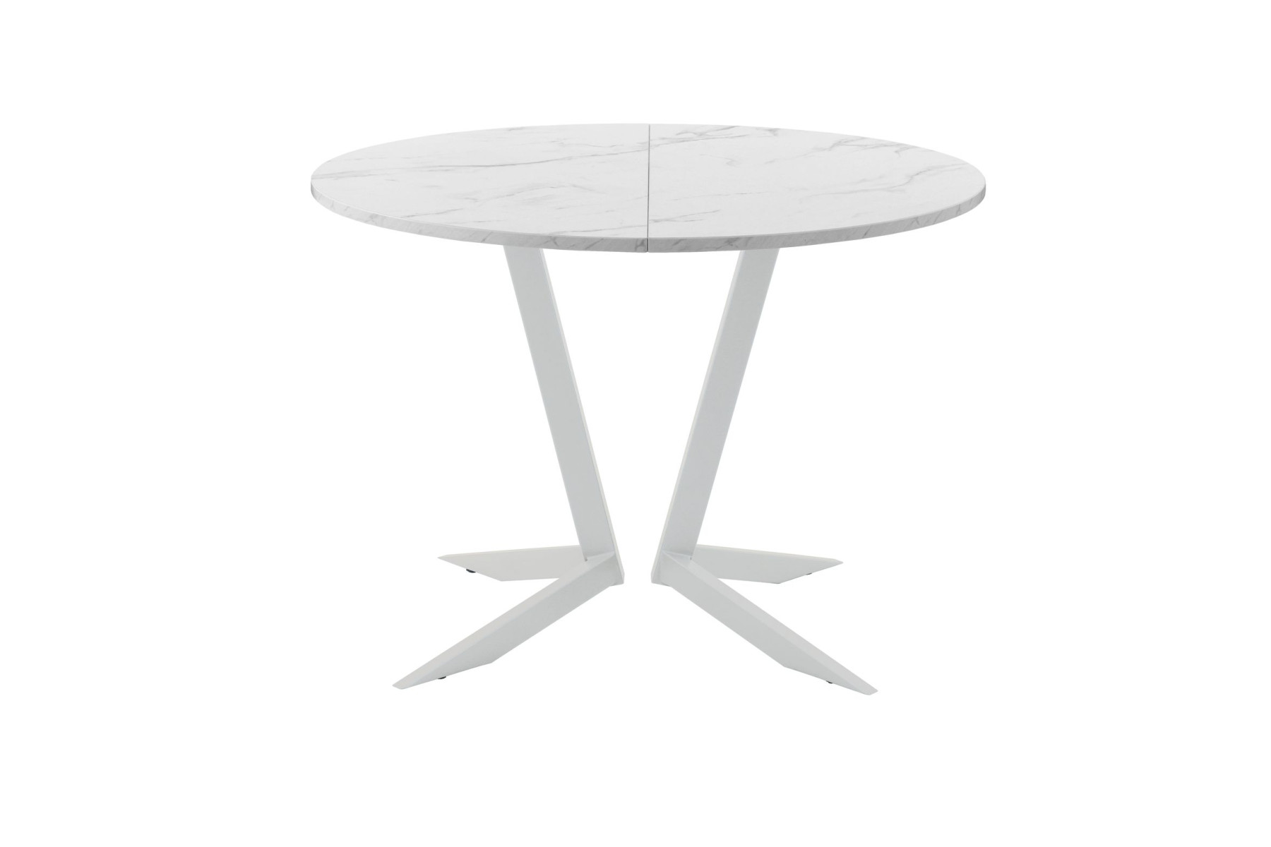 Обеденный стол AMC Elite (серии SLIM) / E19(800) D1 (серебро/Мрамор Кристалл)