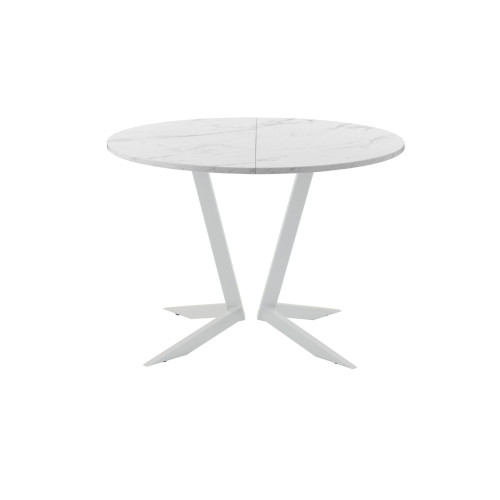 Обеденный стол AMC Elite (серии SLIM) / E19(900) D1 (серебро/Мрамор Кристалл)