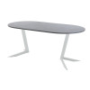 Обеденный стол AMC Elite (серии SLIM) / E19(800) D1 (серебро/Бетон Чикаго светло-серый)