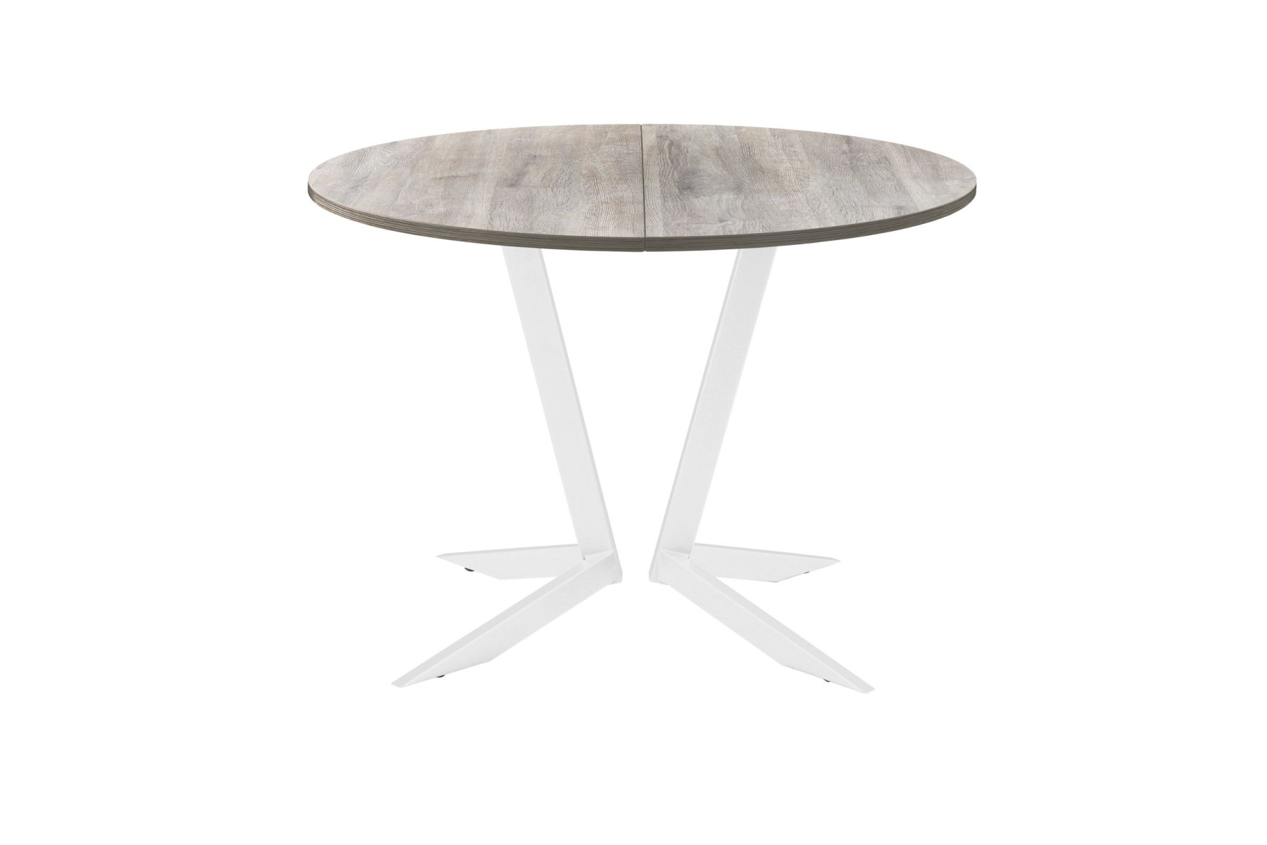 Обеденный стол AMC Elite (серии SLIM) / E19(800) D1 (белый/Дуб Уайт-Ривер песочно-бежевый)