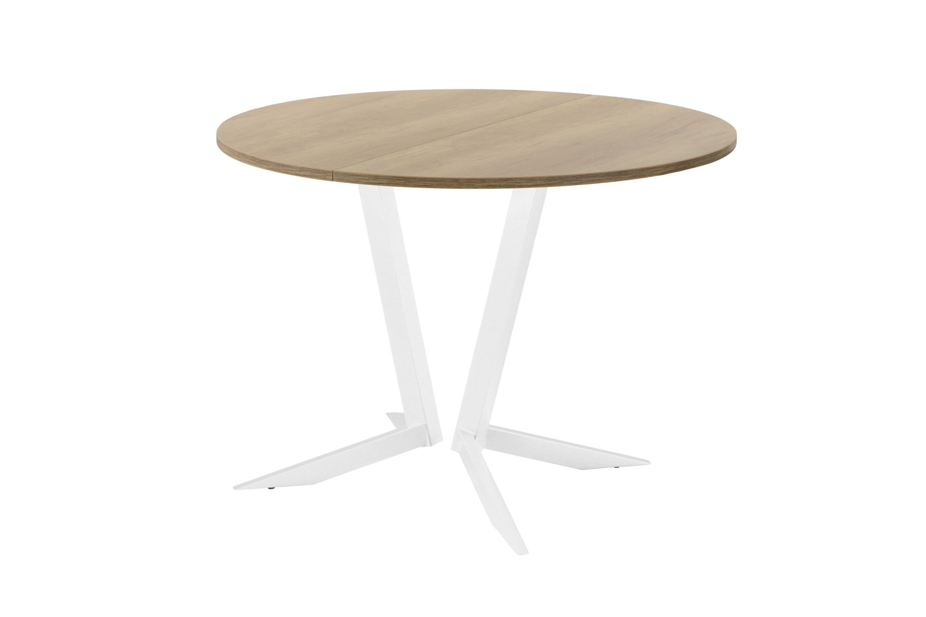 Обеденный стол AMC Elite (серии SLIM) / E19(900) D1 (белый/Дуб Небраска Натуральный)