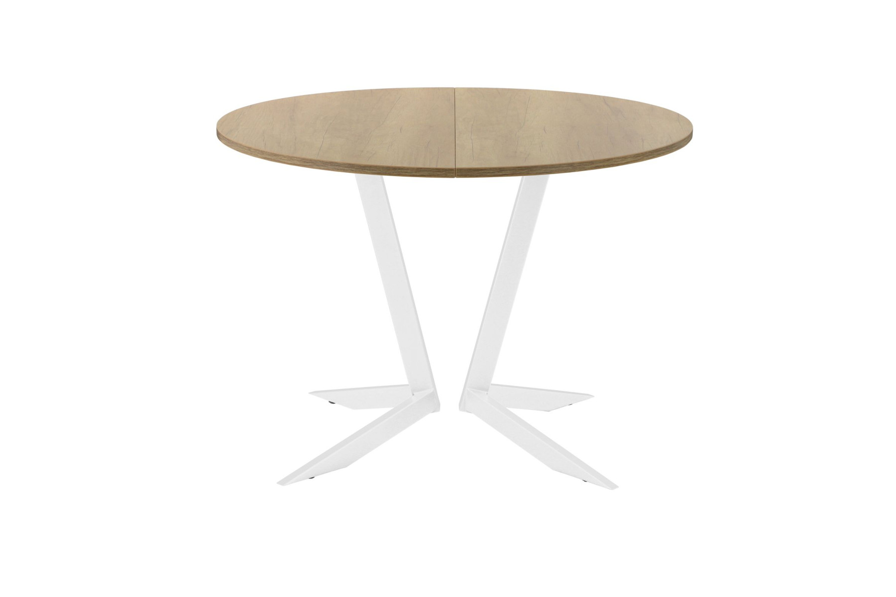 Обеденный стол AMC Elite (серии SLIM) / E19(900) D1 (белый/Дуб Небраска Натуральный)