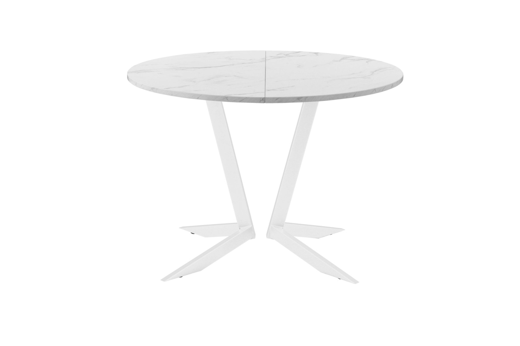 Обеденный стол AMC Elite (серии SLIM) / E19(800) D1 (белый/Мрамор Кристалл)