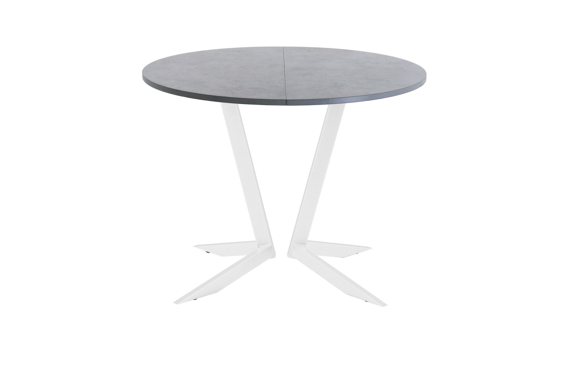 Обеденный стол AMC Elite (серии SLIM) / E19(800) D1 (белый/Бетон Чикаго светло-серый)