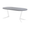 Обеденный стол AMC Elite (серии SLIM) / E19(800) D1 (белый/Бетон Чикаго светло-серый)