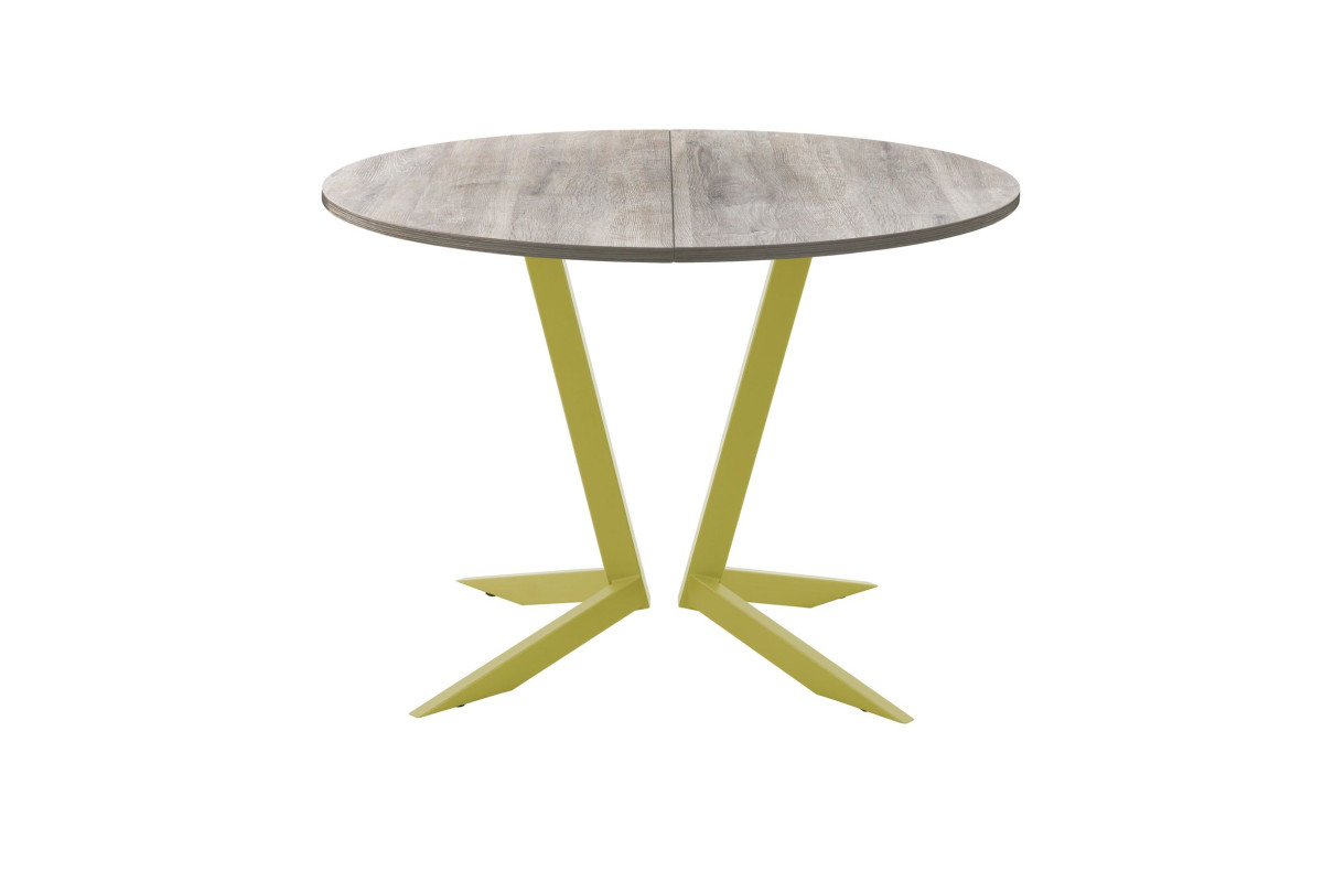 Обеденный стол AMC Elite (серии SLIM) / E19(900) D1 (золото/Дуб Уайт-Ривер песочно-бежевый)