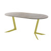 Обеденный стол AMC Elite (серии SLIM) / E19(900) D1 (золото/Дуб Уайт-Ривер песочно-бежевый)