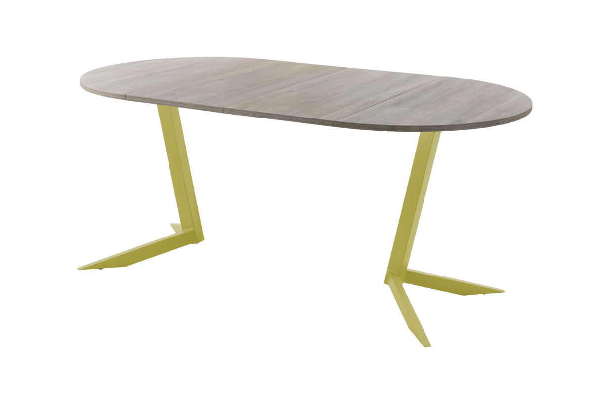 Обеденный стол AMC Elite (серии SLIM) / E19(900) D1 (золото/Дуб Уайт-Ривер песочно-бежевый)