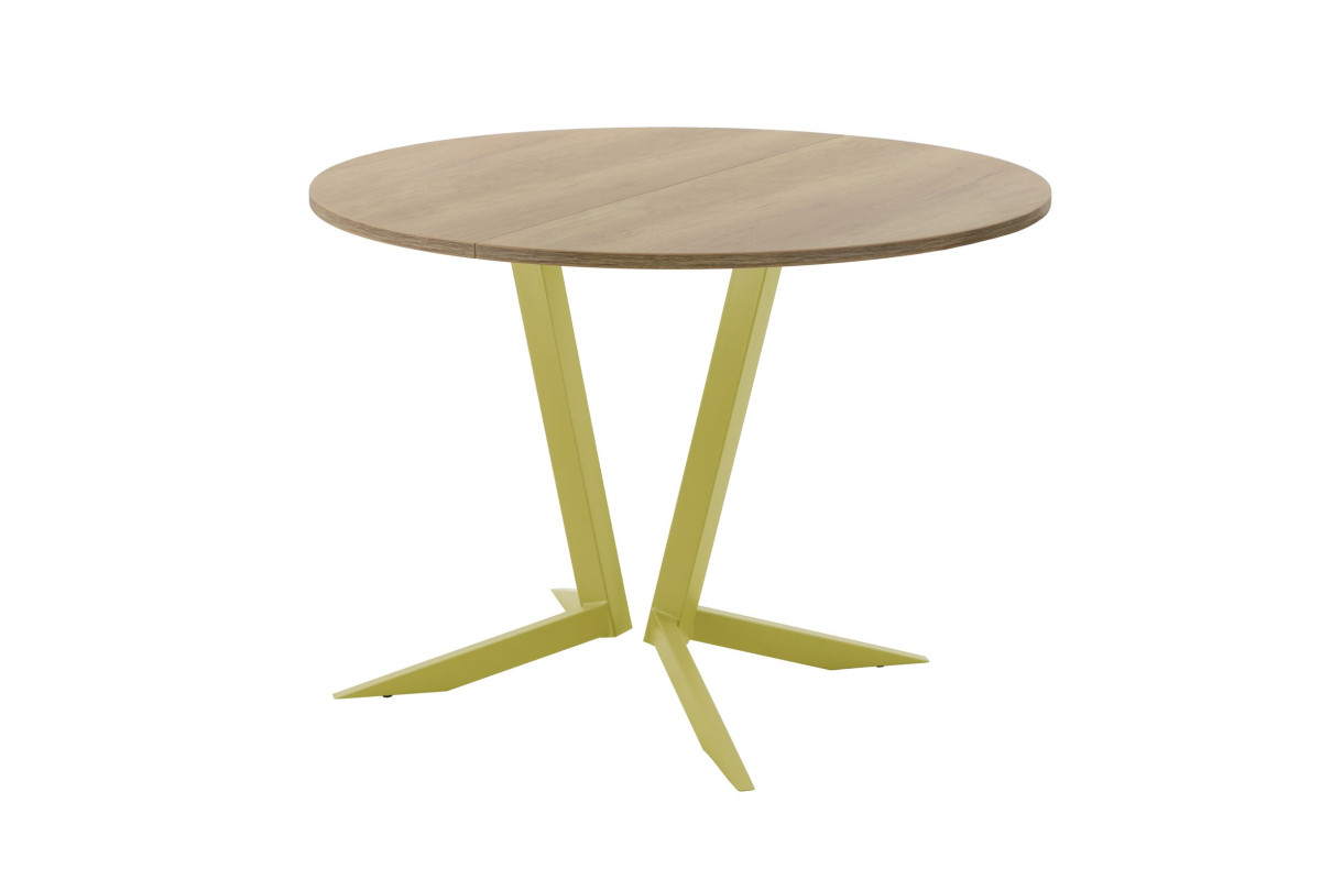 Обеденный стол AMC Elite (серии SLIM) / E19(900) D1 (золото/Дуб Небраска Натуральный)