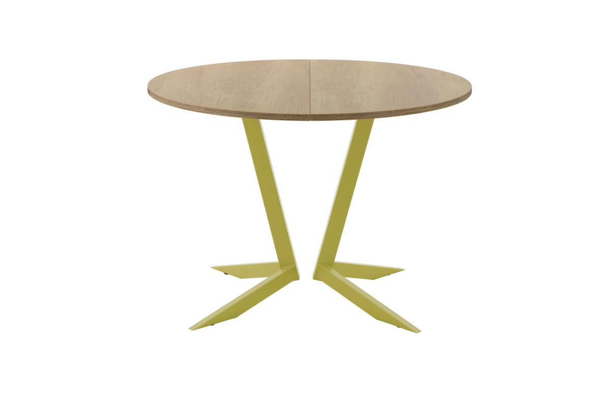 Обеденный стол AMC Elite (серии SLIM) / E19(900) D1 (золото/Дуб Небраска Натуральный)