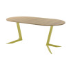 Обеденный стол AMC Elite (серии SLIM) / E19(900) D1 (золото/Дуб Небраска Натуральный)