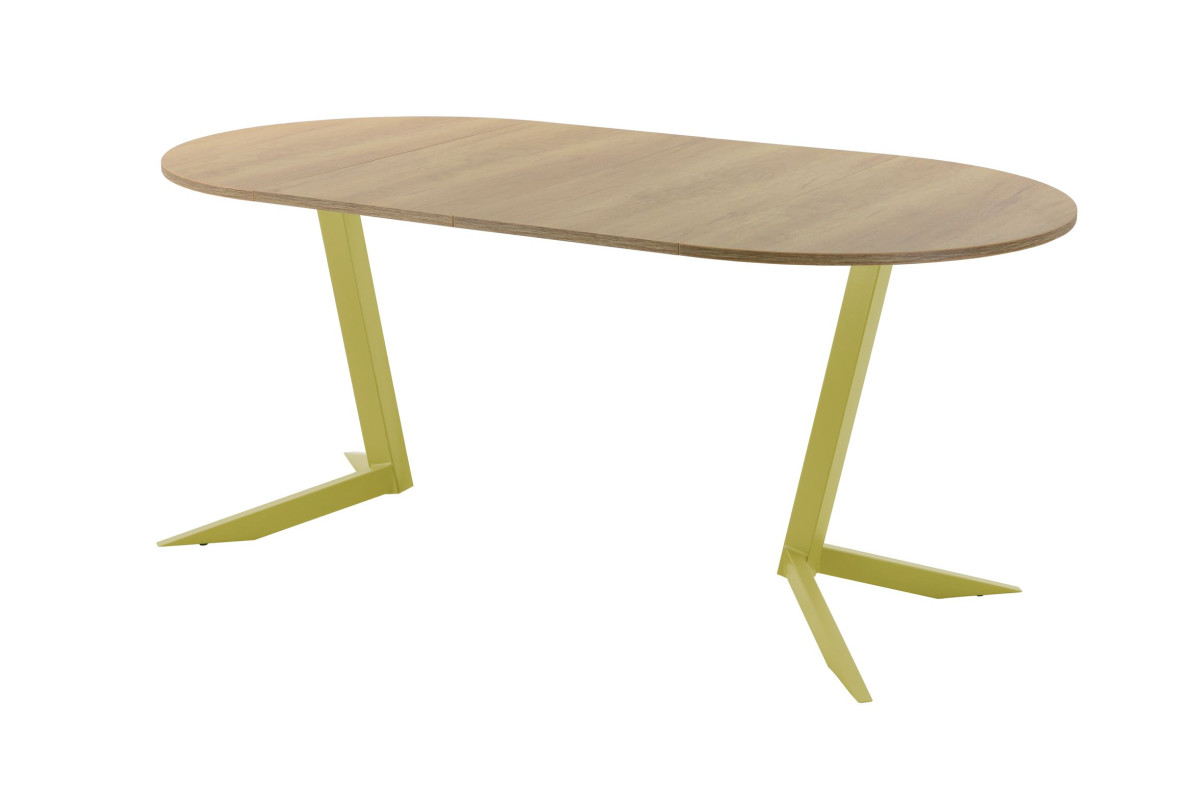 Обеденный стол AMC Elite (серии SLIM) / E19(900) D1 (золото/Дуб Небраска Натуральный)