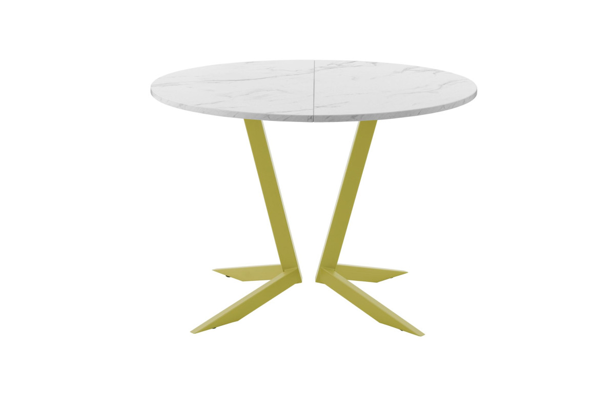 Обеденный стол AMC Elite (серии SLIM) / E19(900) D1 (золото/Мрамор Кристалл)
