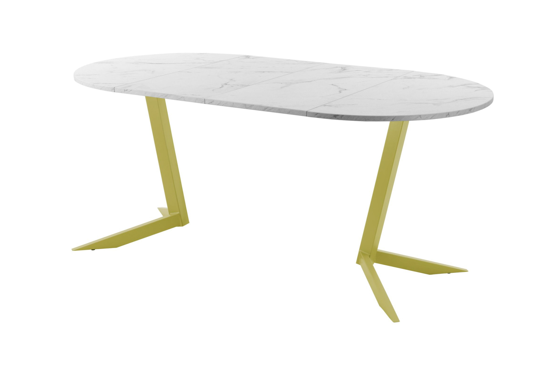Обеденный стол AMC Elite (серии SLIM) / E19(800) D1 (золото/Мрамор Кристалл)