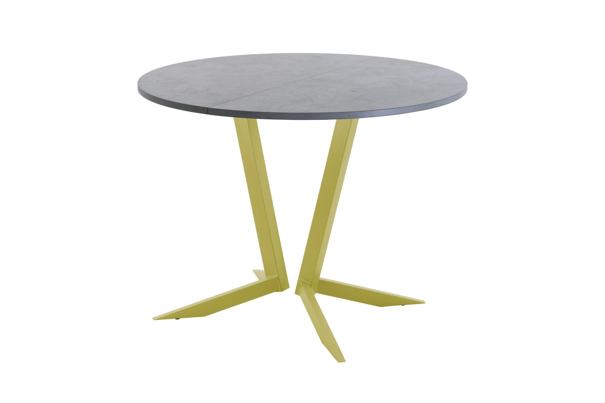 Обеденный стол AMC Elite (серии SLIM) / E19(800) D1 (золото/Бетон Чикаго светло-серый)