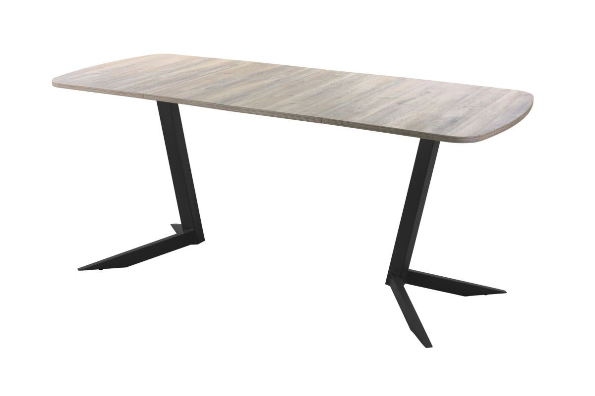 Обеденный стол AMC Elite (серии SLIM) / E19(1200) D2 (черный/Дуб Уайт-Ривер песочно-бежевый)