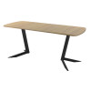 Обеденный стол AMC Elite (серии SLIM) / E19(1100) D2 (черный/Дуб Небраска Натуральный)