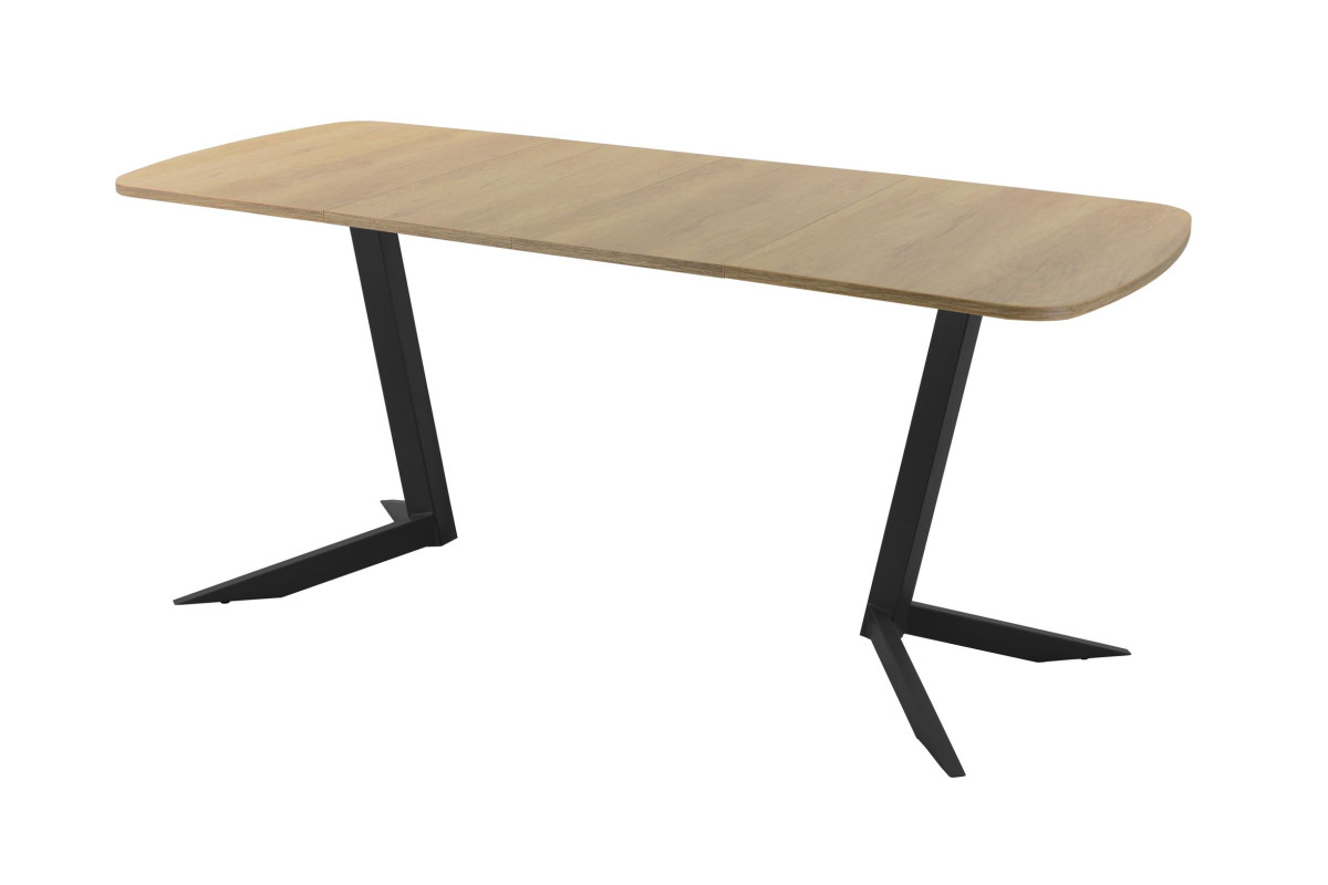 Обеденный стол AMC Elite (серии SLIM) / E19(1100) D2 (черный/Дуб Небраска Натуральный)