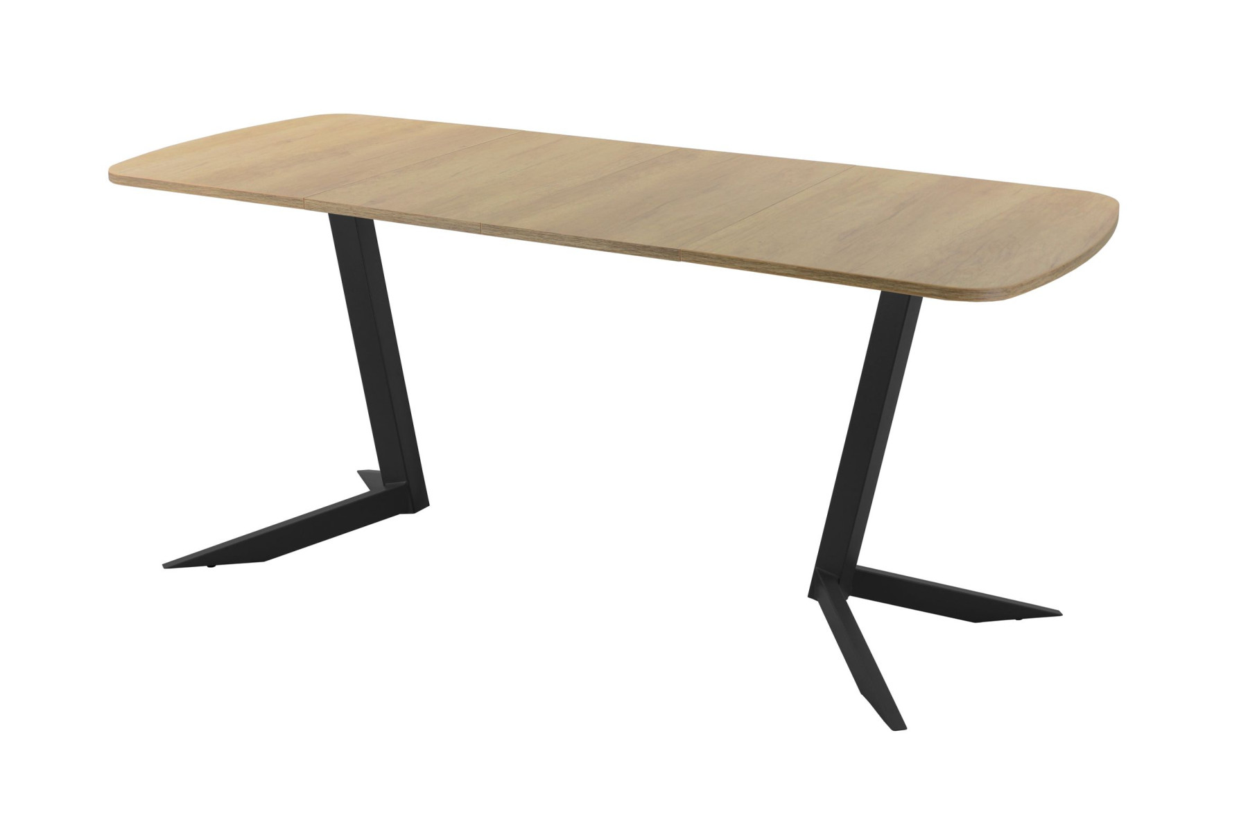 Обеденный стол AMC Elite (серии SLIM) / E19(1100) D2 (черный/Дуб Небраска Натуральный)