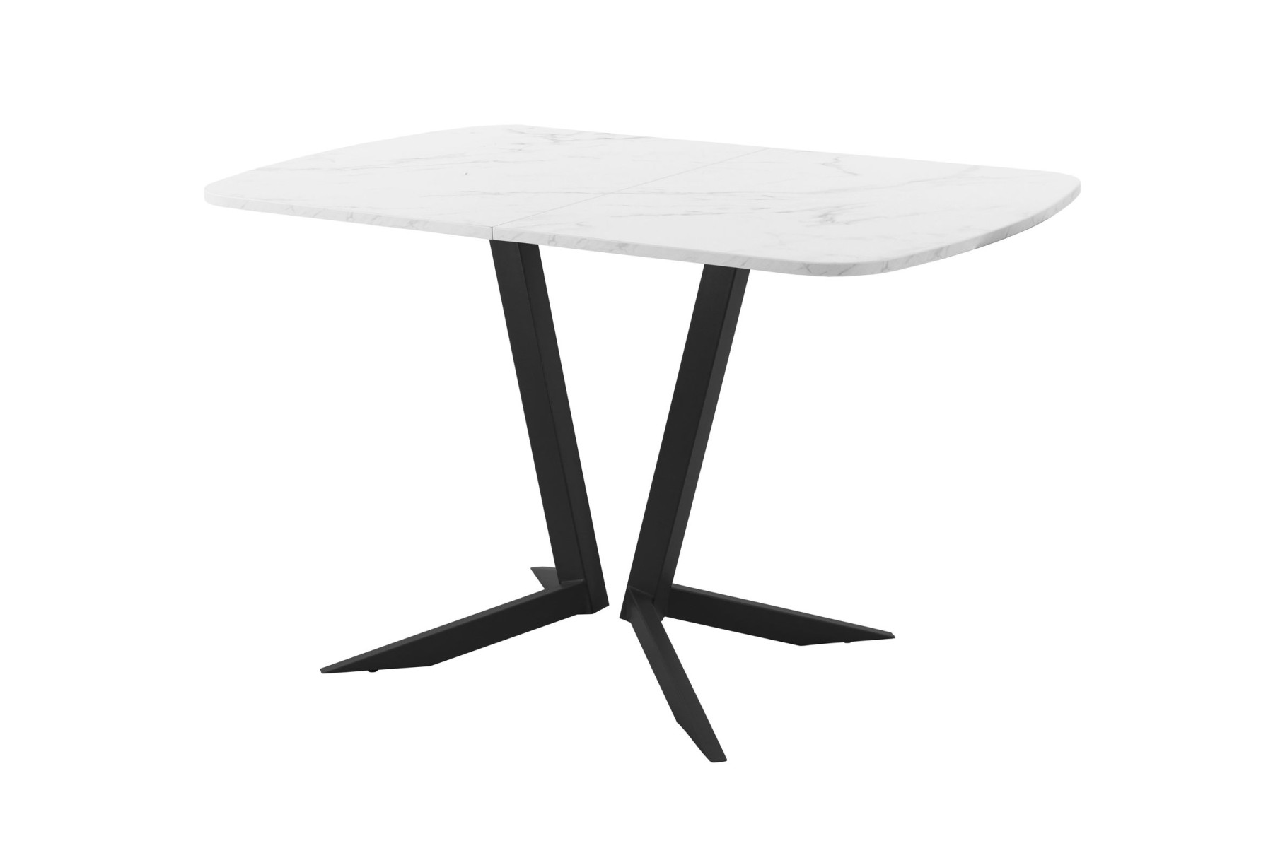 Обеденный стол AMC Elite (серии SLIM) / E19(1200) D2 (черный/Мрамор Кристалл)