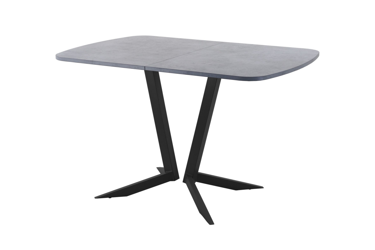 Обеденный стол AMC Elite (серии SLIM) / E19(1100) D2 (черный/Бетон Чикаго светло-серый)