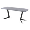 Обеденный стол AMC Elite (серии SLIM) / E19(1100) D2 (черный/Бетон Чикаго светло-серый)