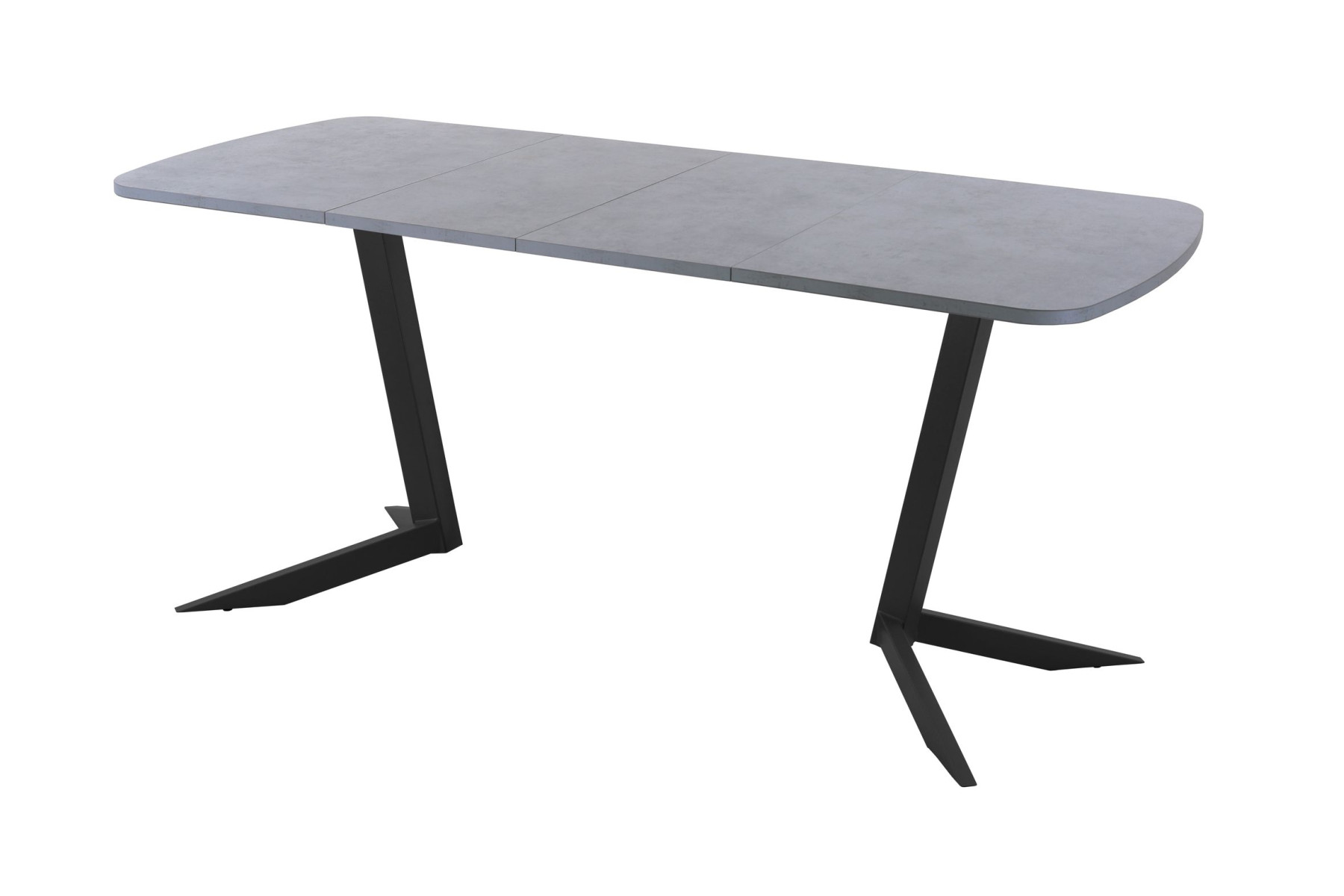 Обеденный стол AMC Elite (серии SLIM) / E19(1100) D2 (черный/Бетон Чикаго светло-серый)