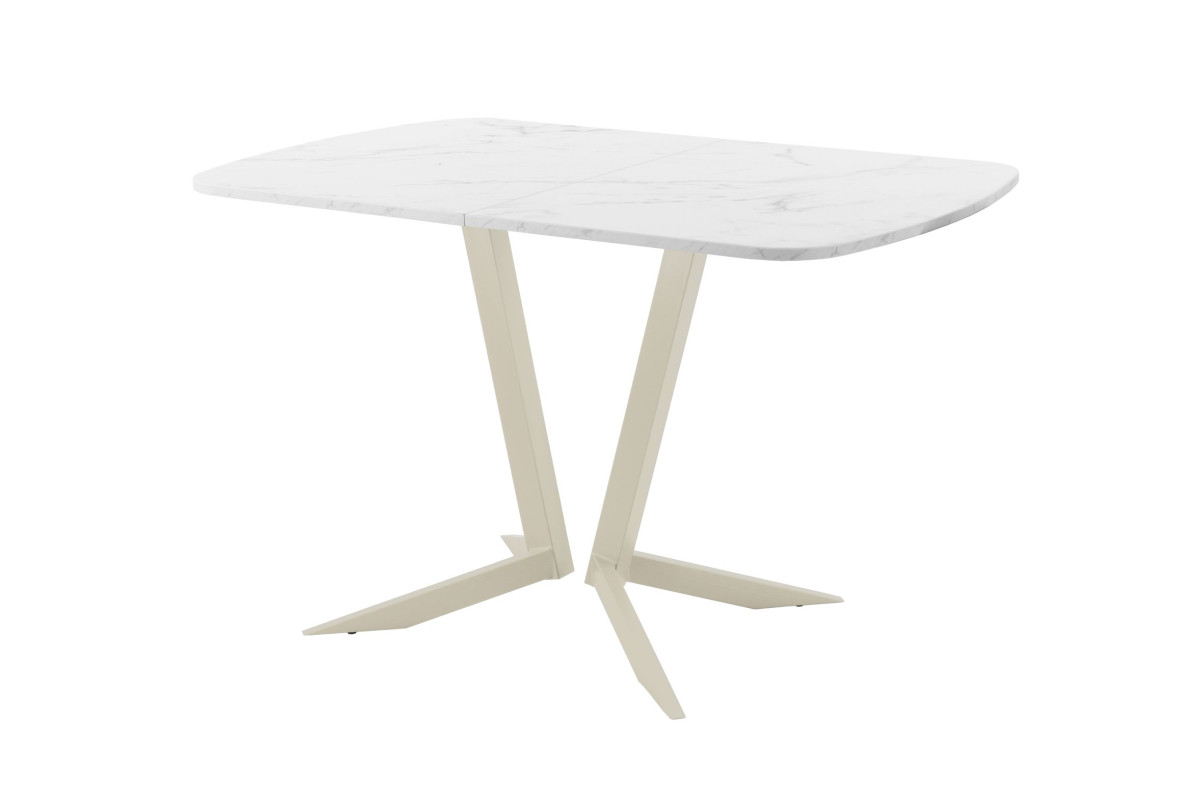 Обеденный стол AMC Elite (серии SLIM) / E19(1100) D2 (бежевый/Мрамор Кристалл)