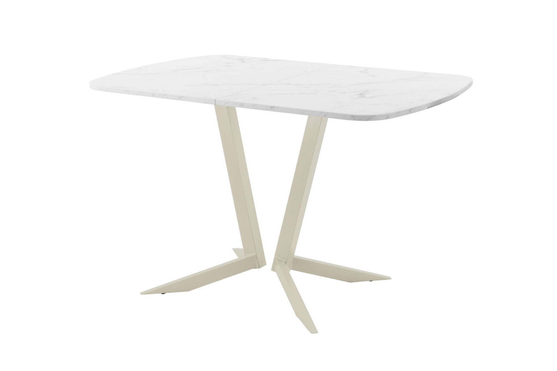 Обеденный стол AMC Elite (серии SLIM) / E19(1100) D2 (бежевый/Мрамор Кристалл)