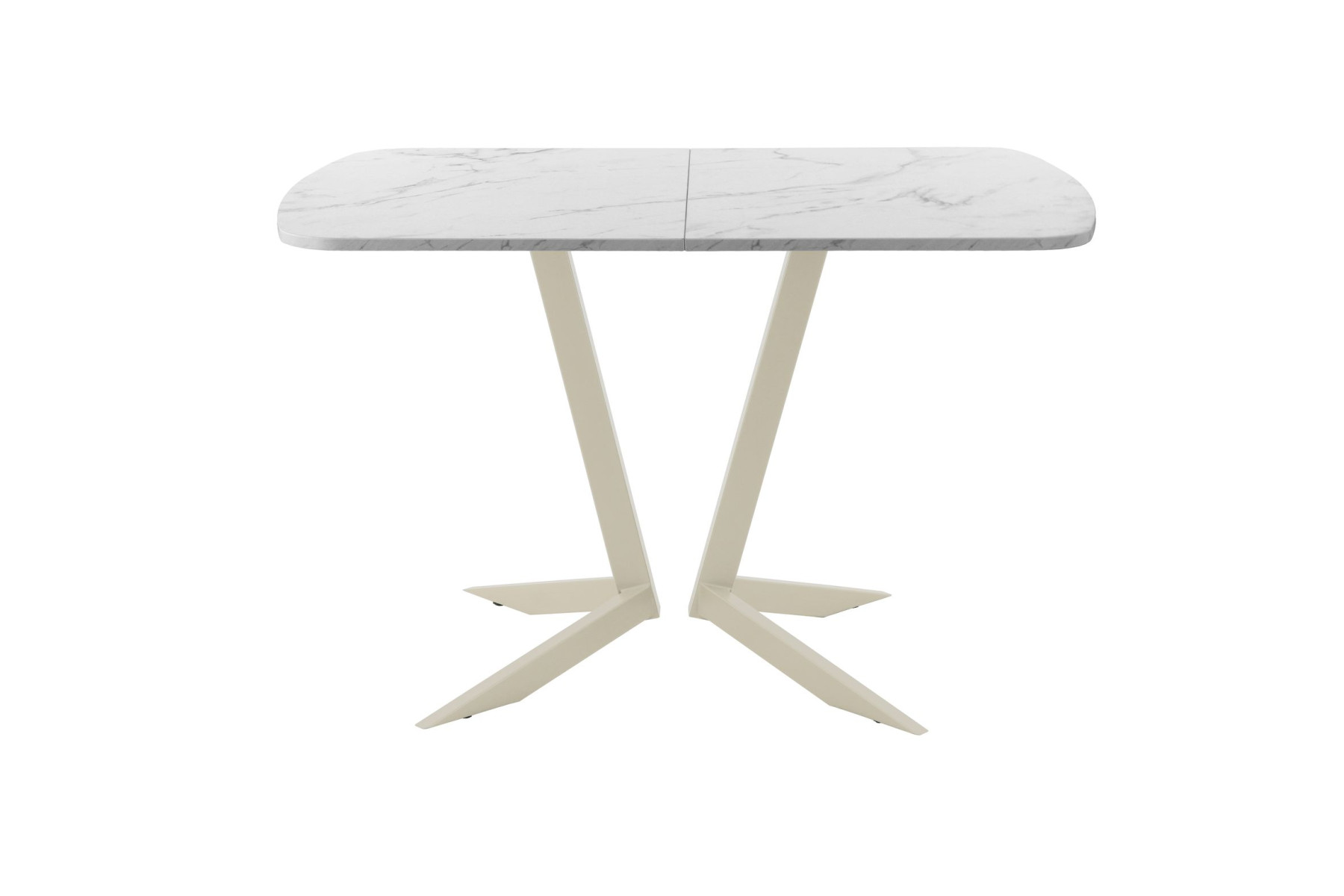 Обеденный стол AMC Elite (серии SLIM) / E19(1100) D2 (бежевый/Мрамор Кристалл)