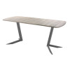 Обеденный стол AMC Elite (серии SLIM) / E19(1200) D2 (графит/Дуб Уайт-Ривер песочно-бежевый)