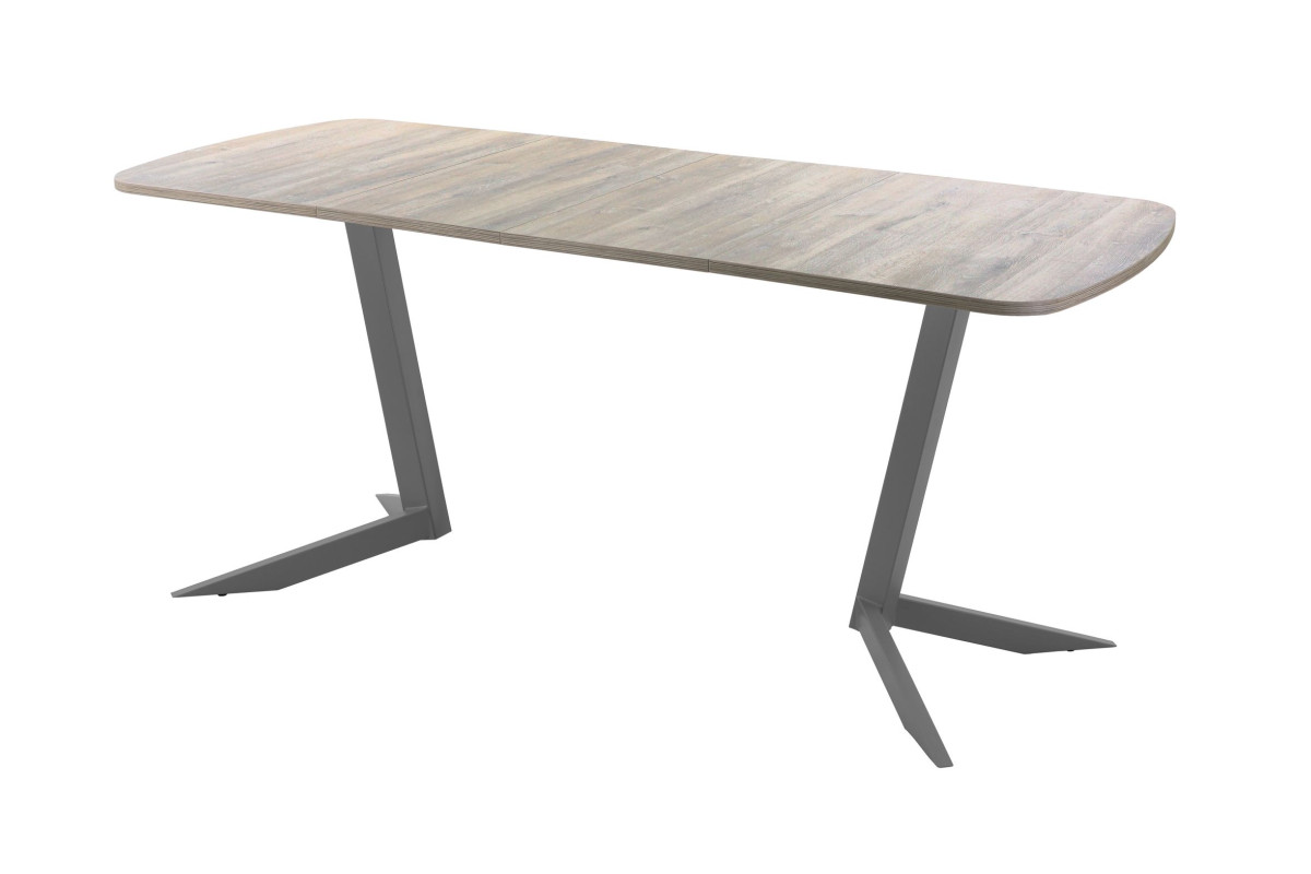 Обеденный стол AMC Elite (серии SLIM) / E19(1200) D2 (графит/Дуб Уайт-Ривер песочно-бежевый)