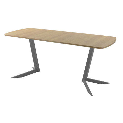 Обеденный стол AMC Elite (серии SLIM) / E19(1100) D2 (графит/Дуб Небраска Натуральный)