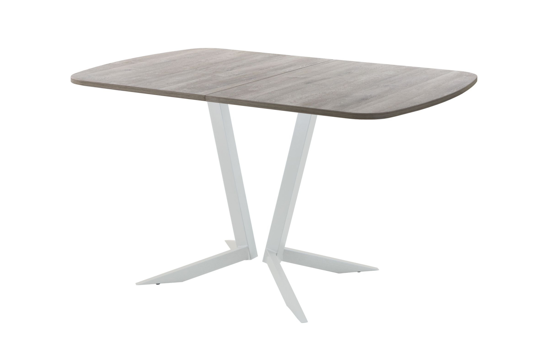 Обеденный стол AMC Elite (серии SLIM) / E19(1100) D2 (серебро/Дуб Уайт-Ривер песочно-бежевый)