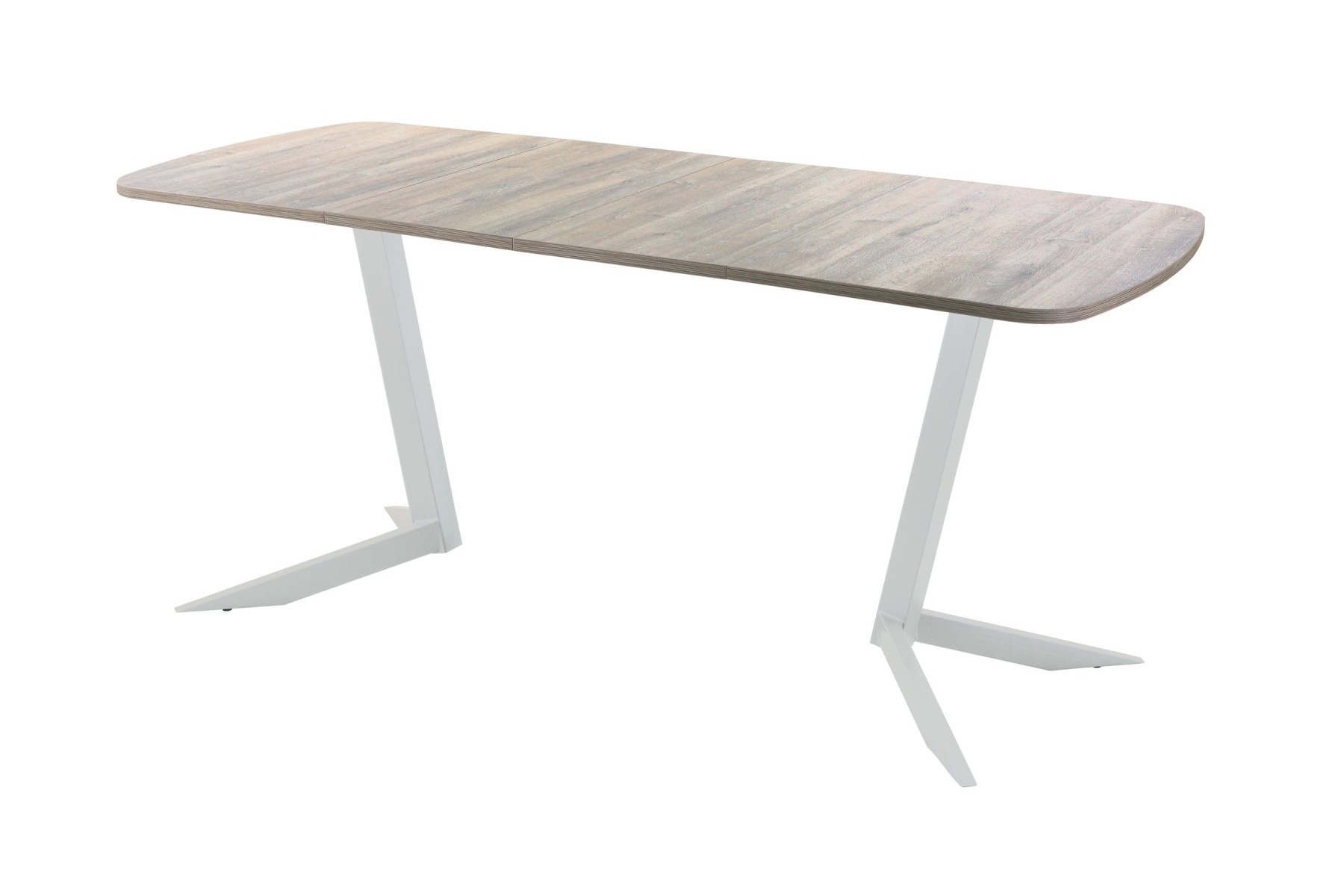 Обеденный стол AMC Elite (серии SLIM) / E19(1100) D2 (серебро/Дуб Уайт-Ривер песочно-бежевый)