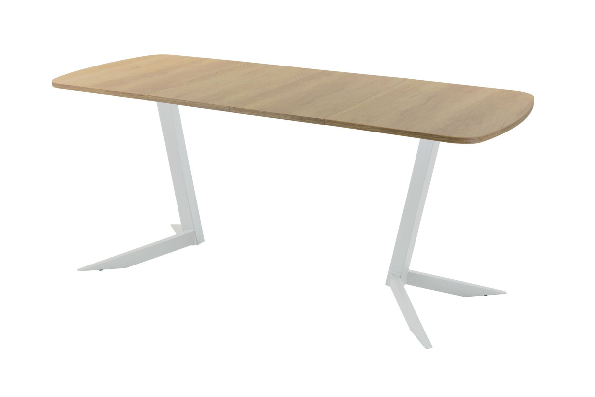 Обеденный стол AMC Elite (серии SLIM) / E19(1100) D2 (серебро/Дуб Небраска Натуральный)
