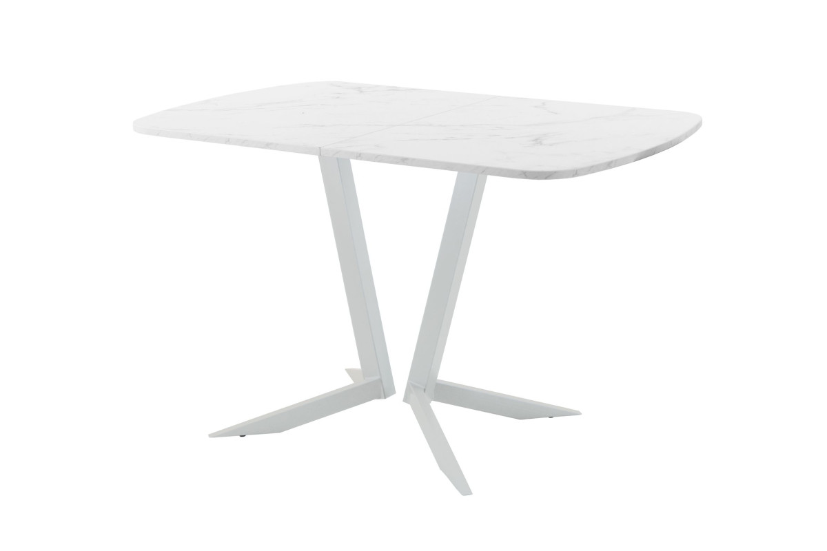 Обеденный стол AMC Elite (серии SLIM) / E19(1100) D2 (серебро/Мрамор Кристалл)