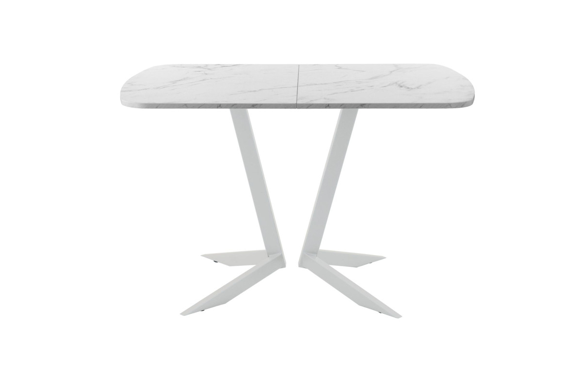 Обеденный стол AMC Elite (серии SLIM) / E19(1100) D2 (серебро/Мрамор Кристалл)