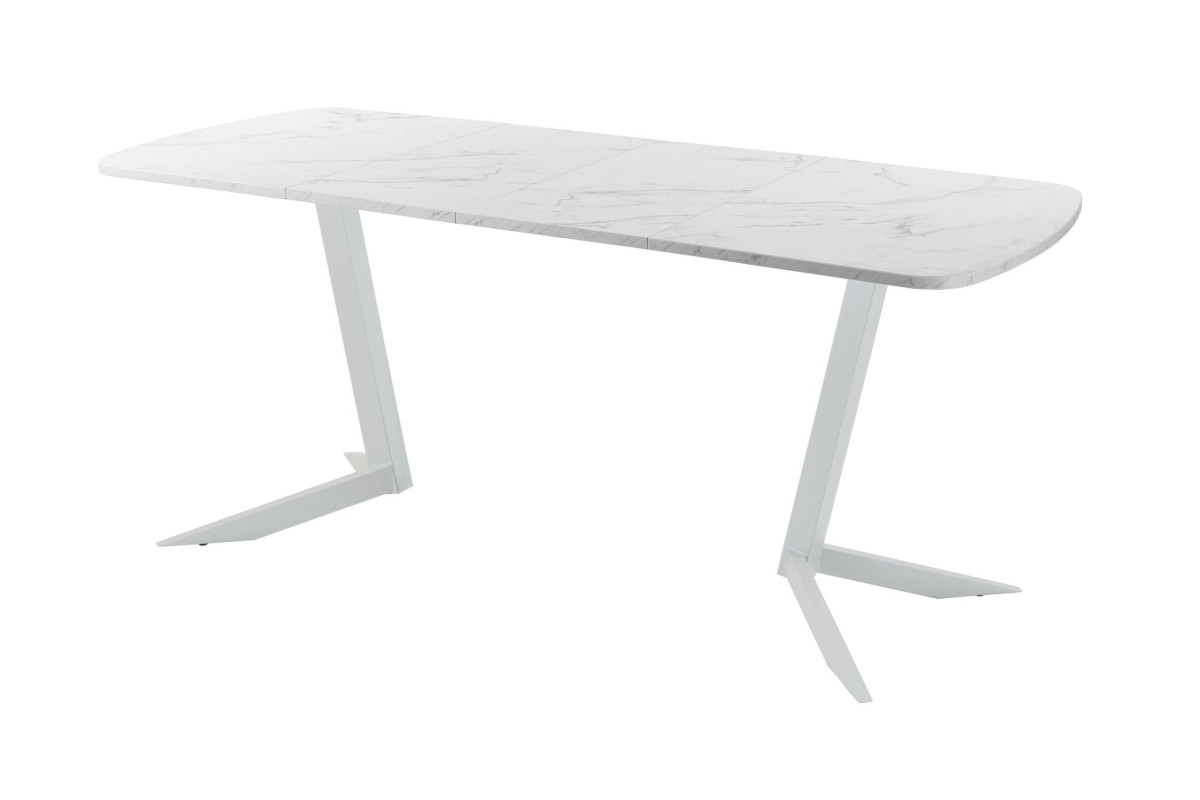 Обеденный стол AMC Elite (серии SLIM) / E19(1100) D2 (серебро/Мрамор Кристалл)