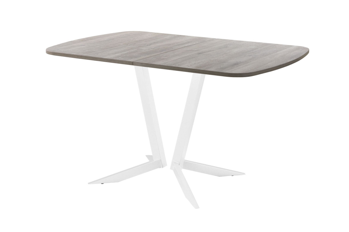 Обеденный стол AMC Elite (серии SLIM) / E19(1200) D2 (белый/Дуб Уайт-Ривер песочно-бежевый)