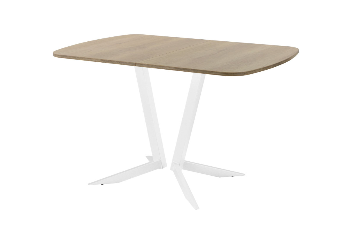 Обеденный стол AMC Elite (серии SLIM) / E19(1200) D2 (белый/Дуб Небраска Натуральный)