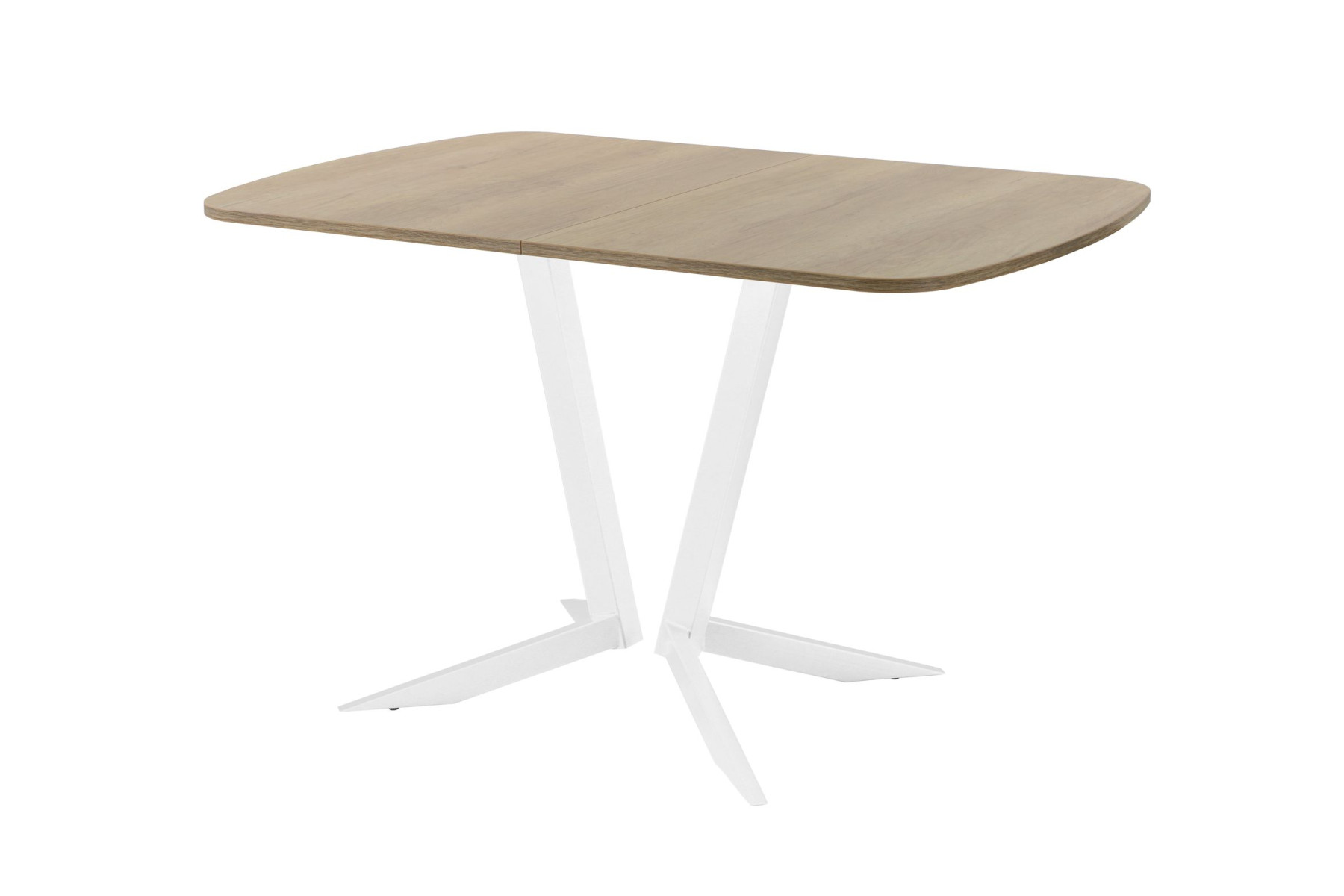 Обеденный стол AMC Elite (серии SLIM) / E19(1200) D2 (белый/Дуб Небраска Натуральный)