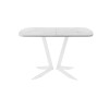 Обеденный стол AMC Elite (серии SLIM) / E19(1200) D2 (белый/Мрамор Кристалл)
