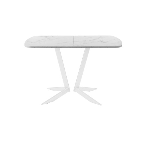 Обеденный стол AMC Elite (серии SLIM) / E19(1100) D2 (белый/Мрамор Кристалл)