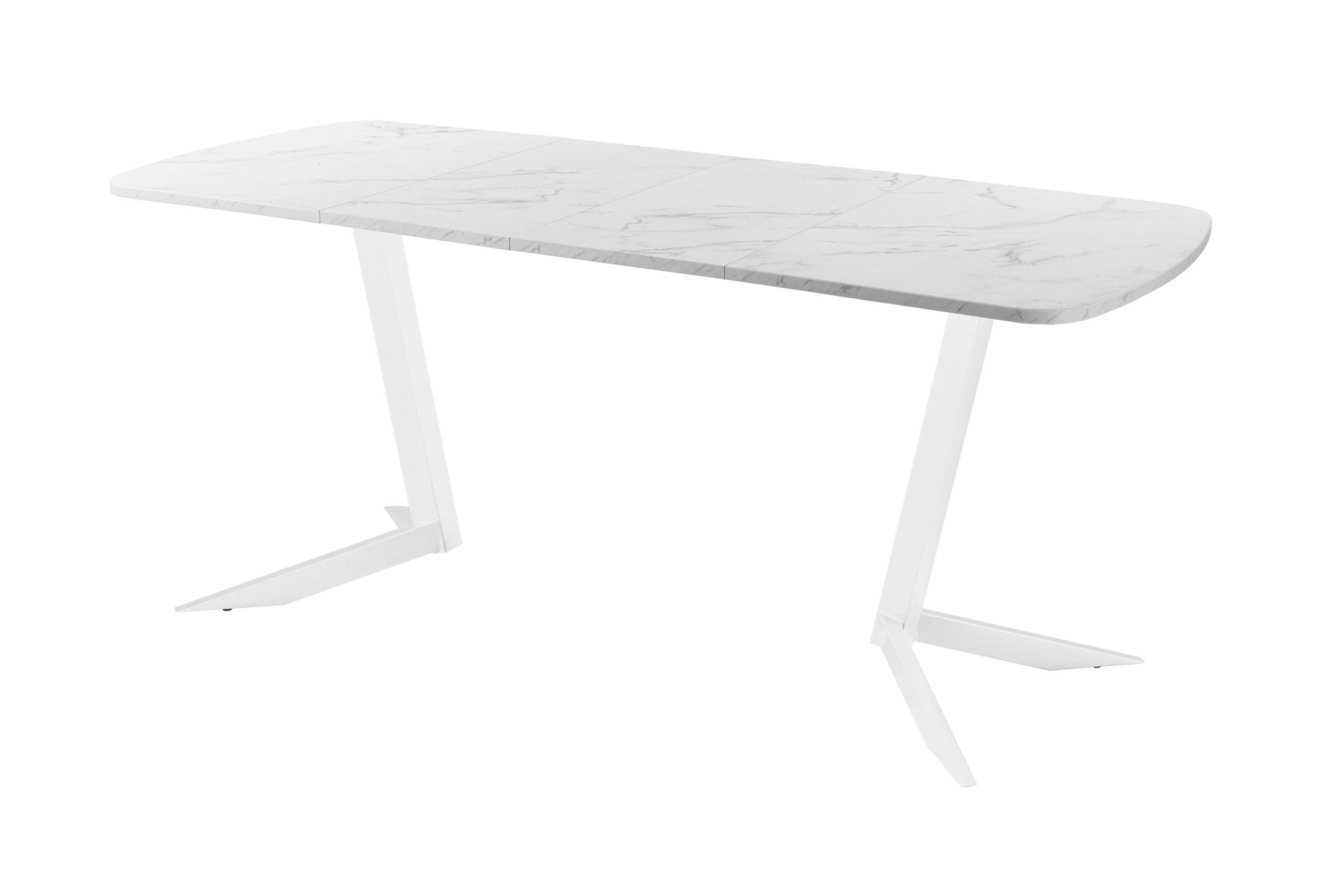 Обеденный стол AMC Elite (серии SLIM) / E19(1200) D2 (белый/Мрамор Кристалл)