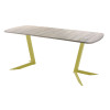 Обеденный стол AMC Elite (серии SLIM) / E19(1200) D2 (золото/Дуб Уайт-Ривер песочно-бежевый)